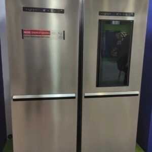 یخچال فریزر دوقلو 40 فوت درب شیشه ای گیدبست مدل FN 2069 - RN 2068 / رنگ نقره ای