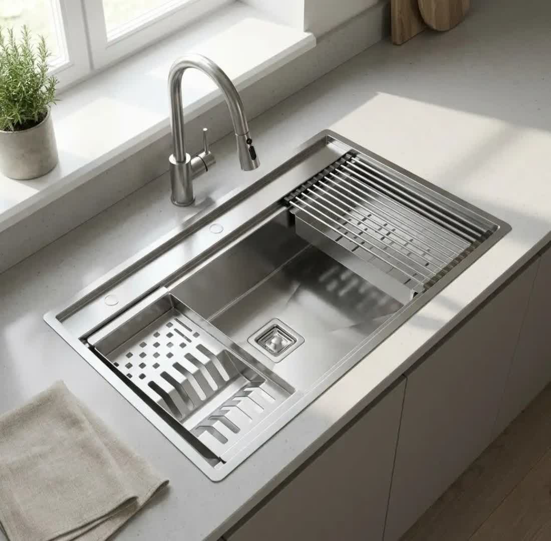 سینک ظرفشویی استیل توکار یک لگنه کمتال مدل A-104 - Image 2