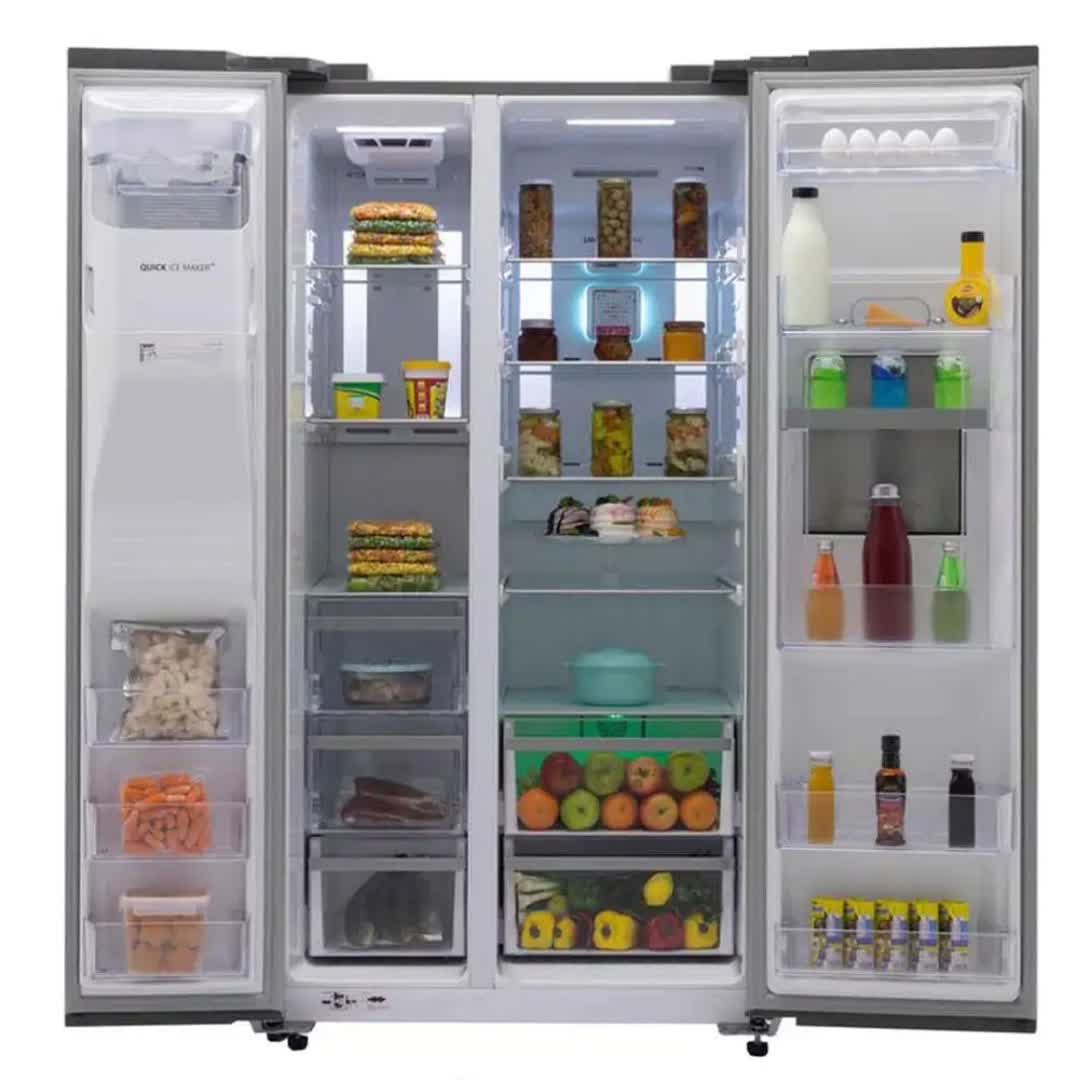 یخچال فریزر ساید بای ساید 32 فوت اسنوا مدل S2Di-M210-S / رنگ استیل - Image 2